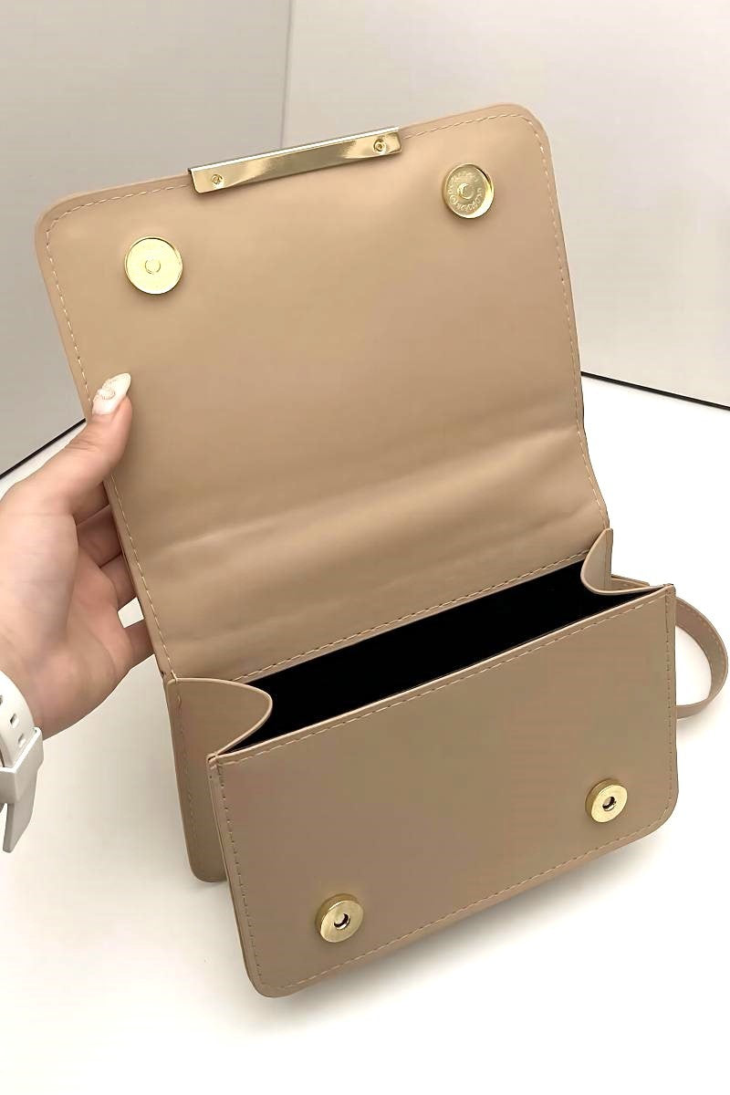 Vegan Leather Chevron Purse