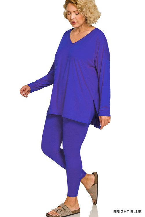 Brushed Microfiber DTY Long Sleeve Leggings Set
