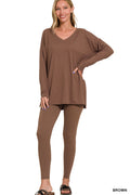 Brushed Microfiber DTY Long Sleeve Leggings Set